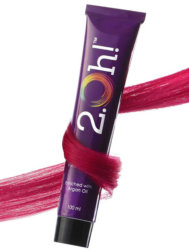 2.Oh Italian Fuchsia Pink Hair Color For Women & Men Lasts upto 12-15 Washes - 100 ml