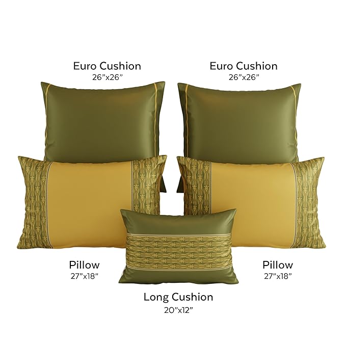 Stoa Paris Crown of Versailles 6 Piece Bedsheet Set Colour Olive