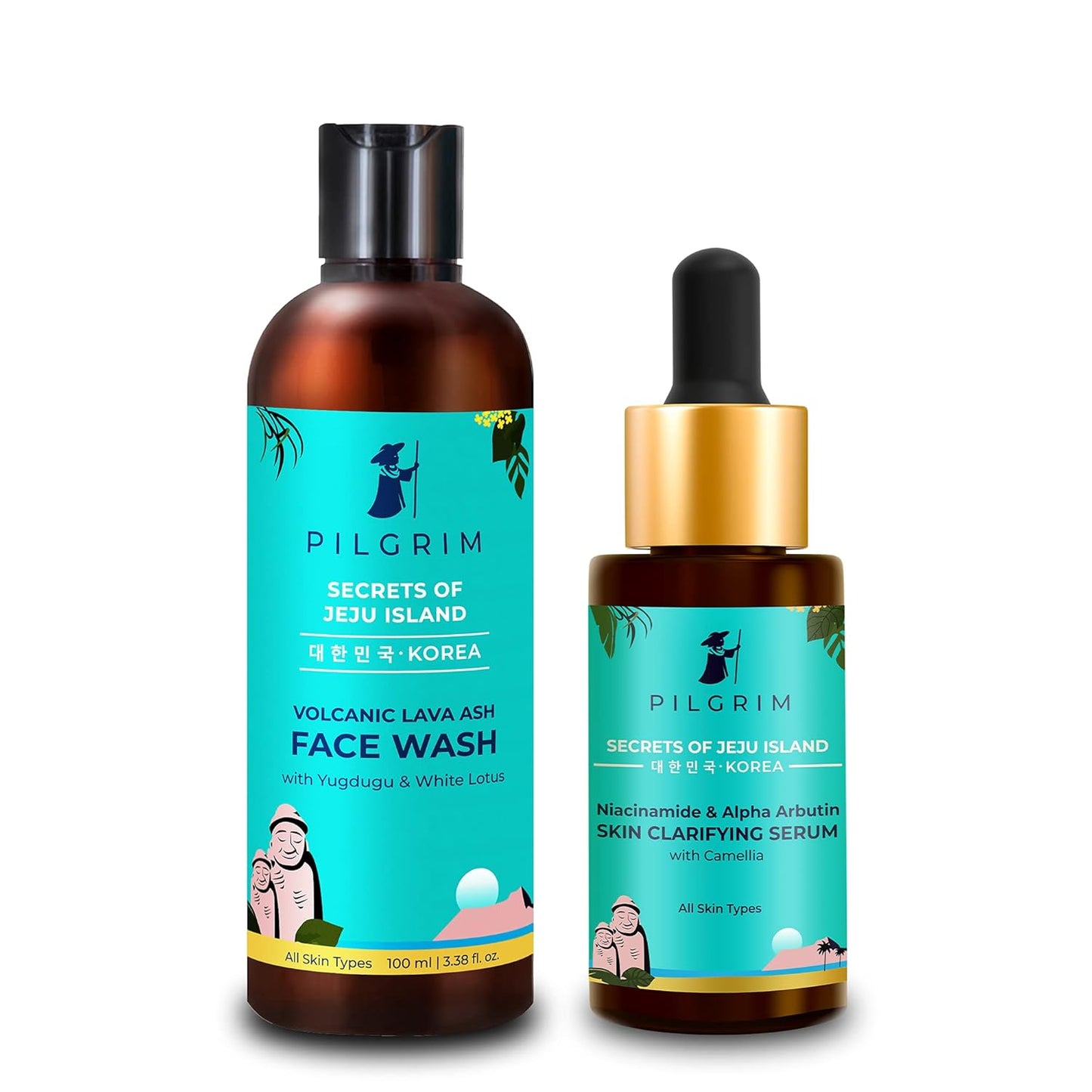 Pilgrim Face Cleanser 100ml,Face Serum 30ml