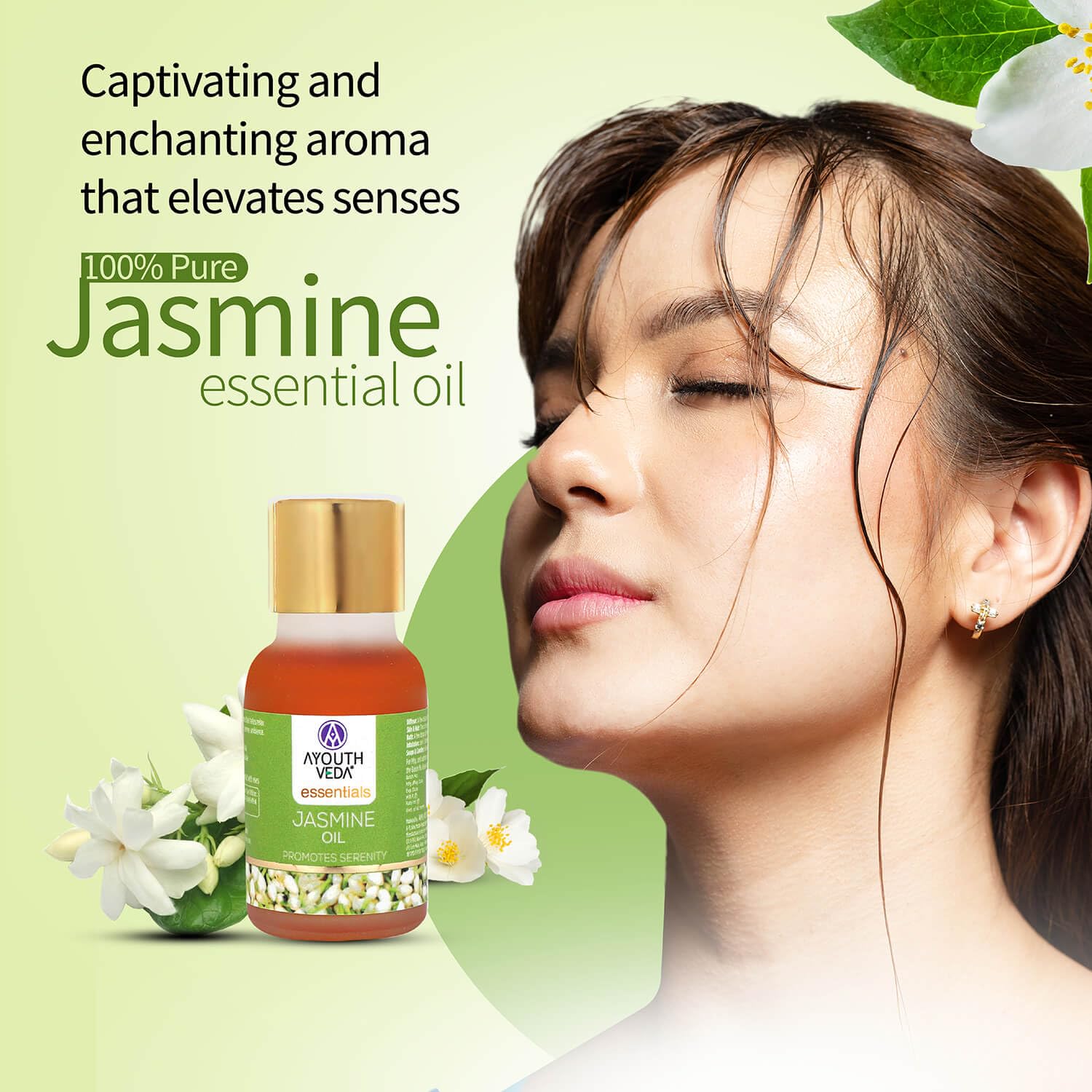 AYOUTHVEDA Jasmine essential oil | For Healthy Skin & Hair | Pure & Natural Aromatherapy oil