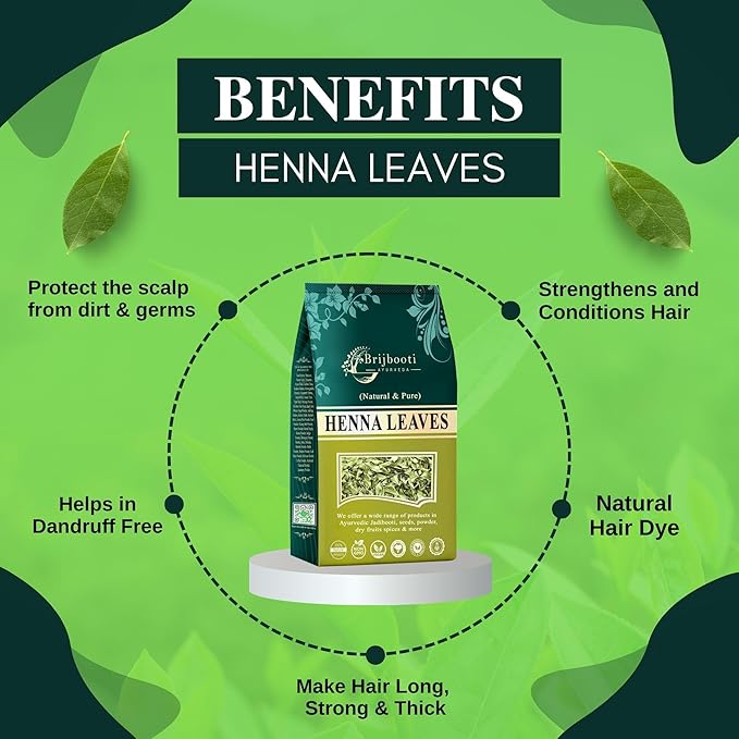 Brijbooti Birju Mahavir Dry Heena Leaves - 200 gms
