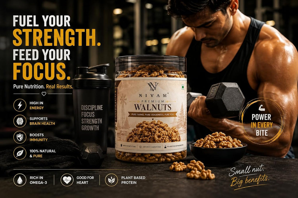 NIVAM Premium Chile Walnuts kernals Without Shell | Akhrot Giri 200gm | Healthy Fats | Protein Rich | Breakfast Snack Vegan | Gluten Free | Omega-3 Rich | Antioxidants | Supports Heart & Brain