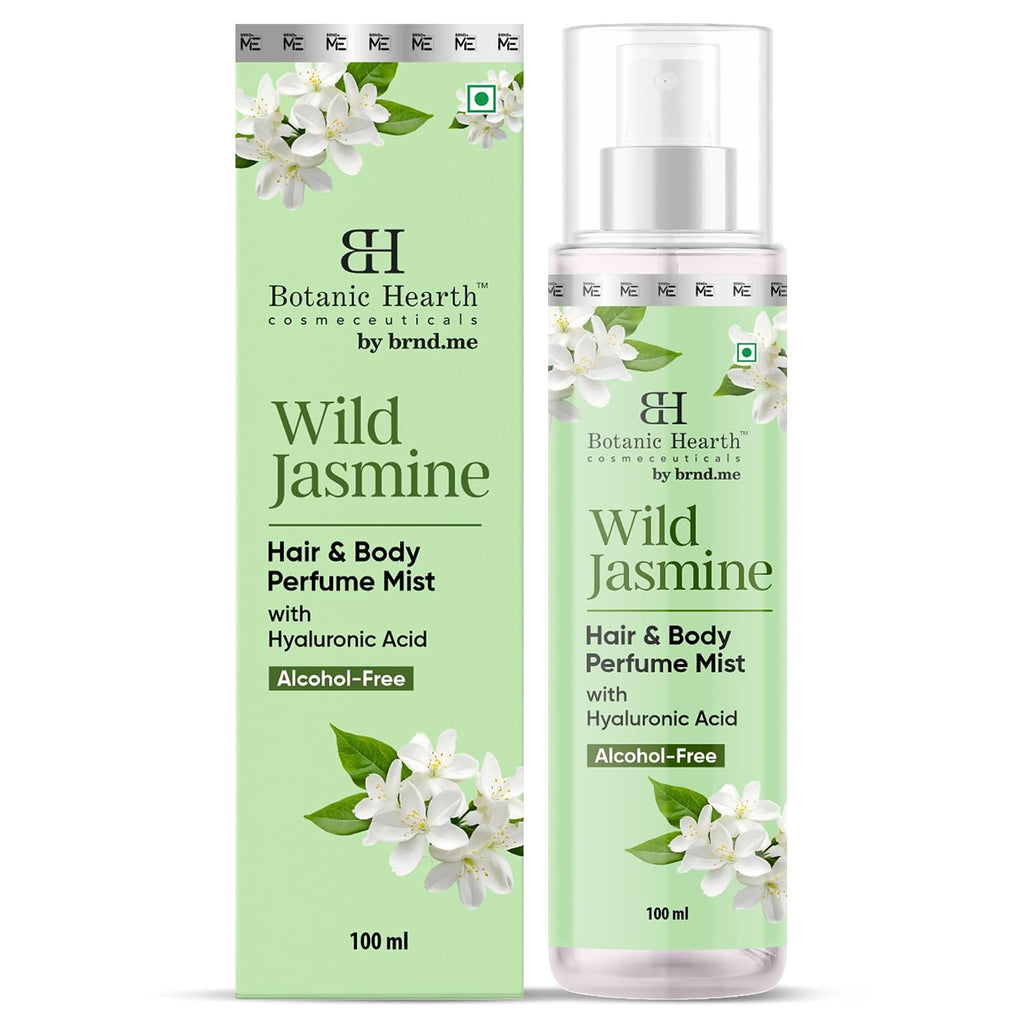 Botanic Hearth Wild Jasmine Hair & Body Mist for Women – Long Lasting Exotic Body Spray | Hair Perfume & Hair Mist Spray | Captivating Perfume for Woman | Floral Hair and Body Mist, 100ml