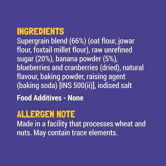 Slurrp Farm Pancake & Waffle Mix Blueberry - 150 gms