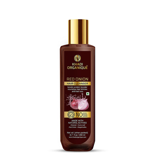 Khadi Organique Red Onion Shampoo For Hair Fall Control - 200 ml