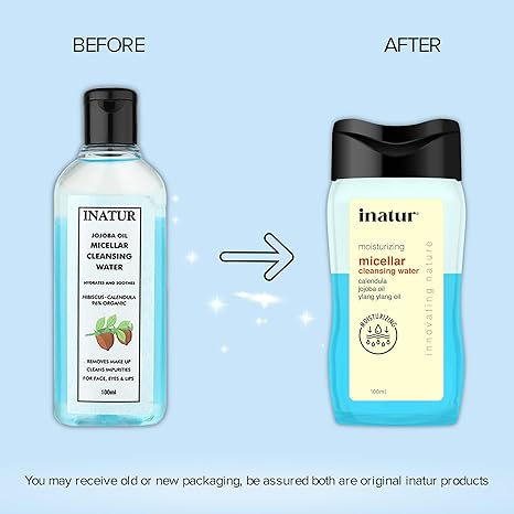 Inatur Micellar Cleansing Water For Makeup Removal - 100 ml