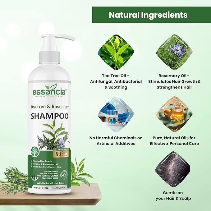 Essancia Tea Tree & Rosemary Oils Shampoo - 500 ml