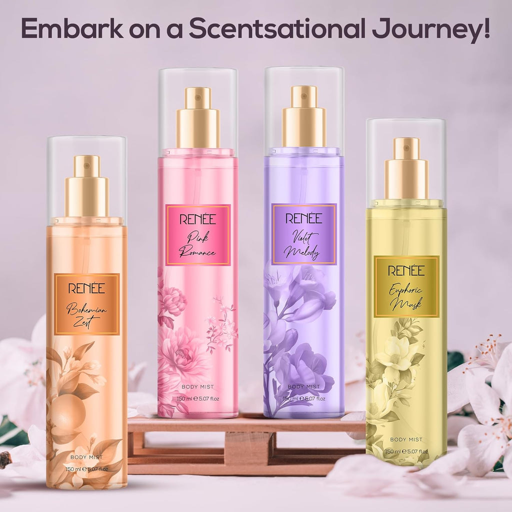 RENEE Pink Romance Body Mist l Long Lasting Floral Fragrance