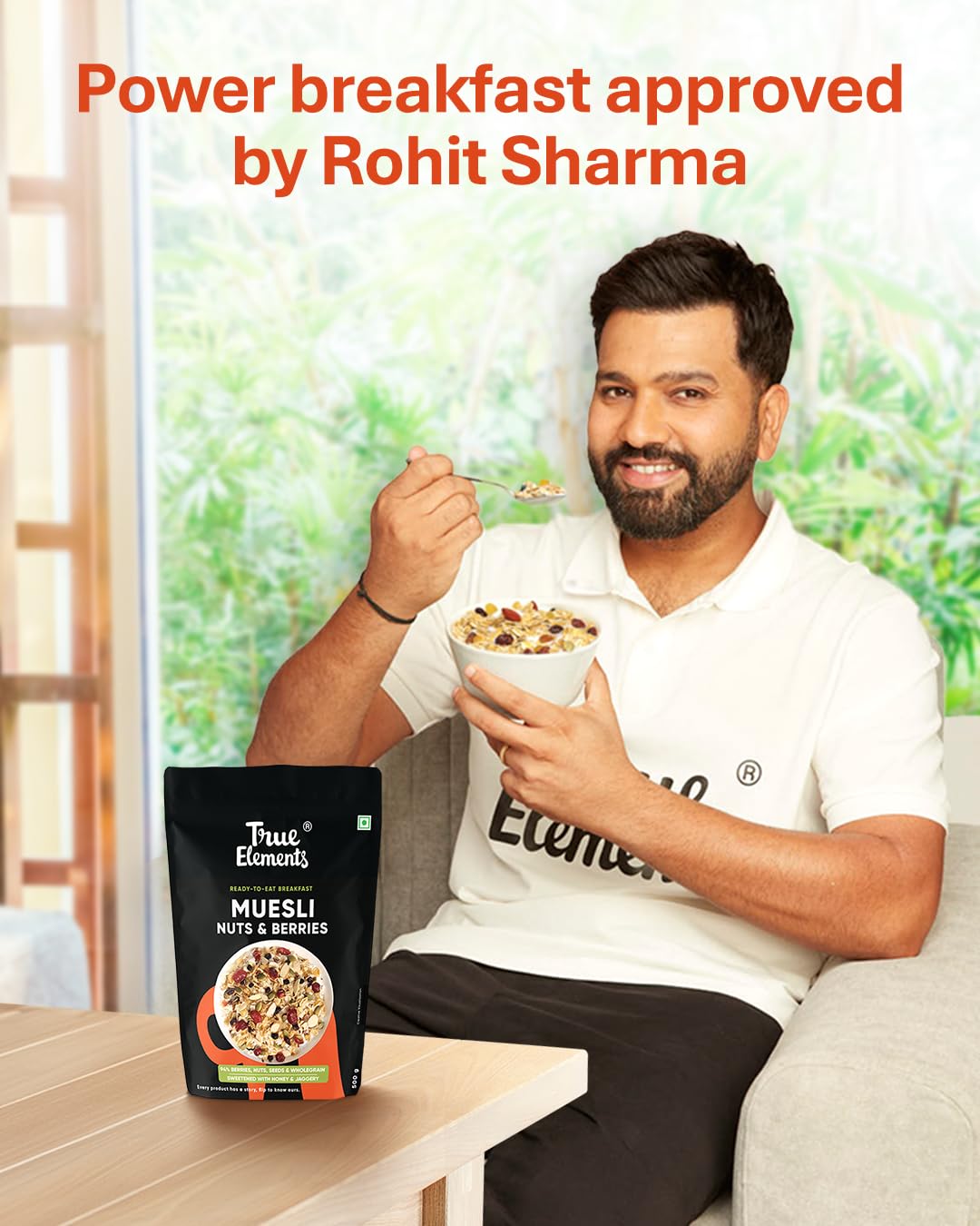 True Elements Muesli Nuts & Berries 700g - With 14% Millets, Almonds & Cranberries | Muesli Nuts Delight | Breakfast Cereal | 100% Wholegrain
