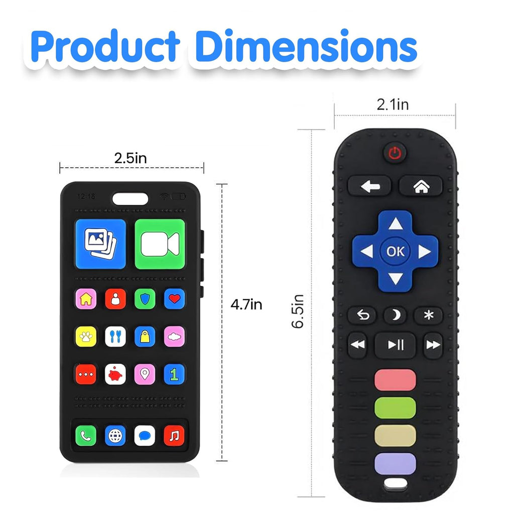 Kidology Baby Teething Toys for 3-18 Months TV Remote & Mobile Phone