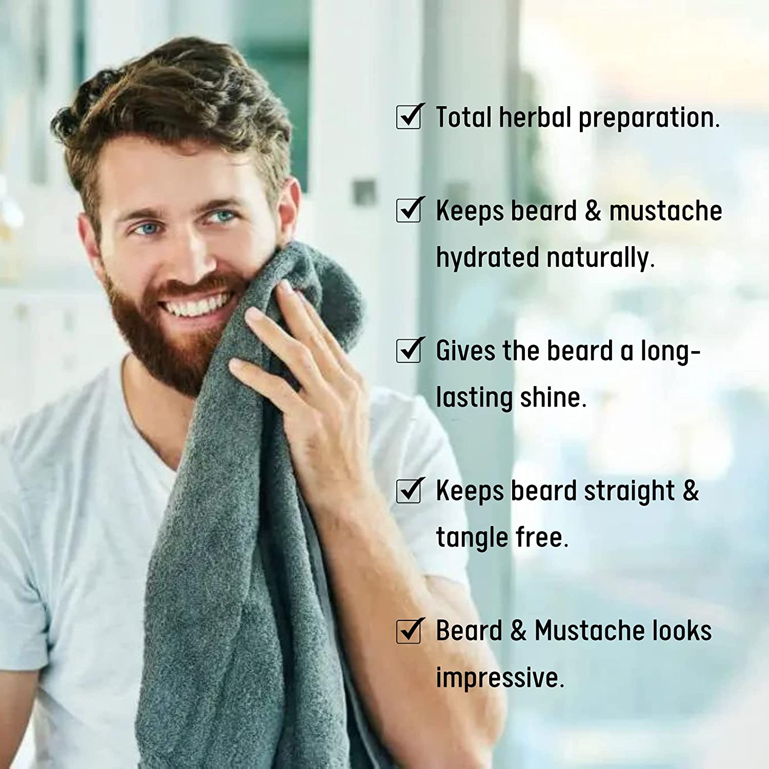 Havintha Natural Beard Conditioner Softner for Men - 227gm