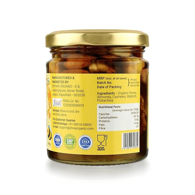 Shiva Organic Mixed Nuts in Honey - 400 gms
