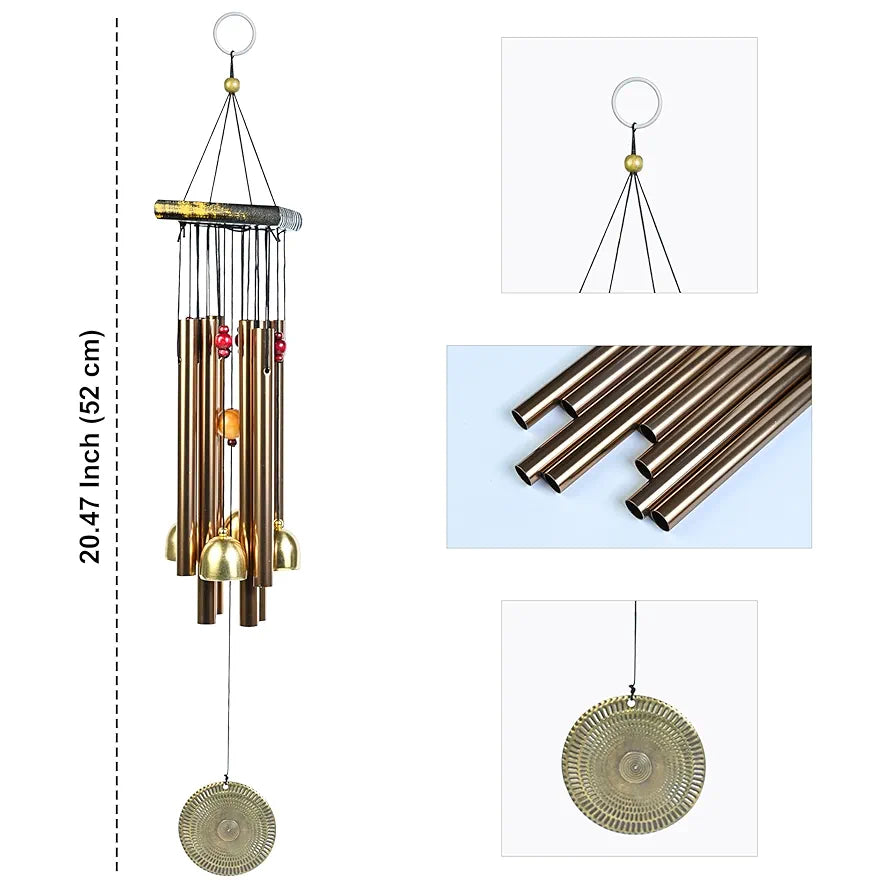 Zaicus Wind Chime Metal Hanging Bell Windchime 52cm Wind Chime-024
