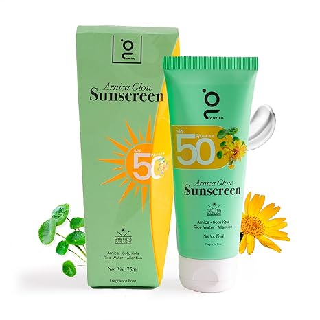 Glowrico Arnica Glow Sunscreen SPF 50 PA++++Arnica Gotu Kola - 75 ml