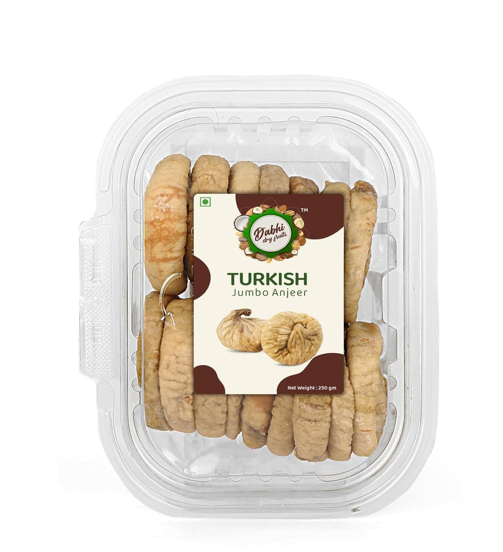 Dabhi Dry Fruits Premium Turkish Jumbo Figs: Naturally Sweet and Nutritious Dried Fruits for Snacking and Baking (250 grams)
