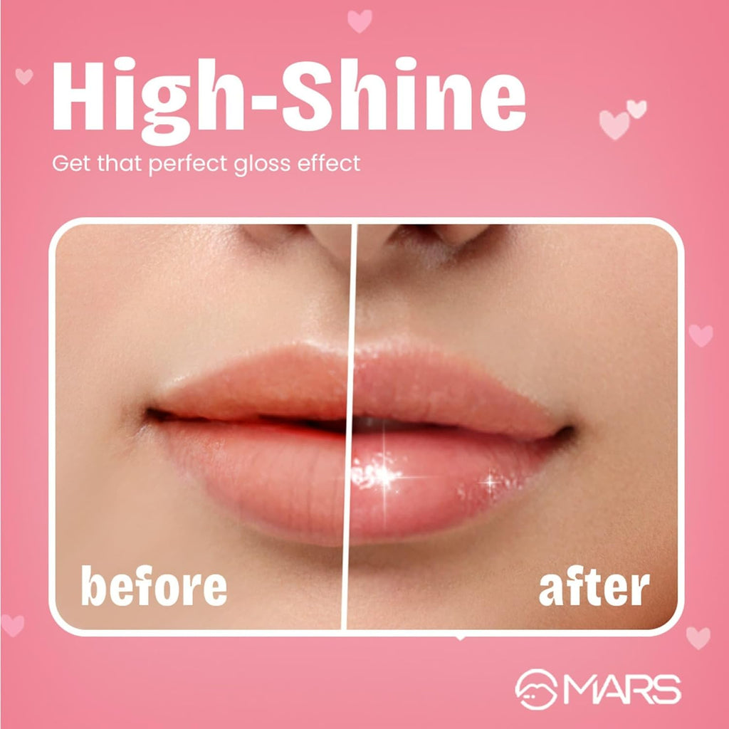 MARS Candylicious Sheer Lip Gloss for Women | Hydrating & High Shine | Lightweight | Non-Sticky | Enriched with Vitamin-E, Hyaluronic Acid & Avocado Ester (4.0ml) (12-BERRY BURST)