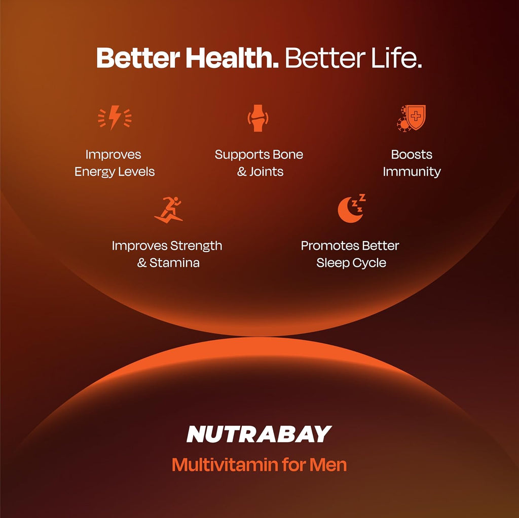 Nutrabay Pro Active Multivitamin for Men with Zinc, Magnesium, Vitamin B,C,A,E â€“ Enhances Energy, Immunity & Better Sleepâ€“ 120 Veg Capsules | 100% RDA for Viamins & Minerals | Purity Tested Supplement