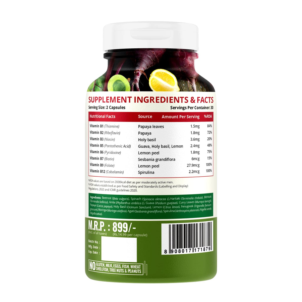 NatureLife Nutrition Plant Based Vitamin B12-60 Caps