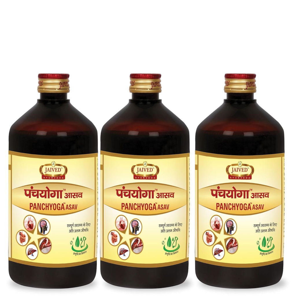 Jaived Ayurveda Panchyoga Asav - 450 ml (Pack of 3)