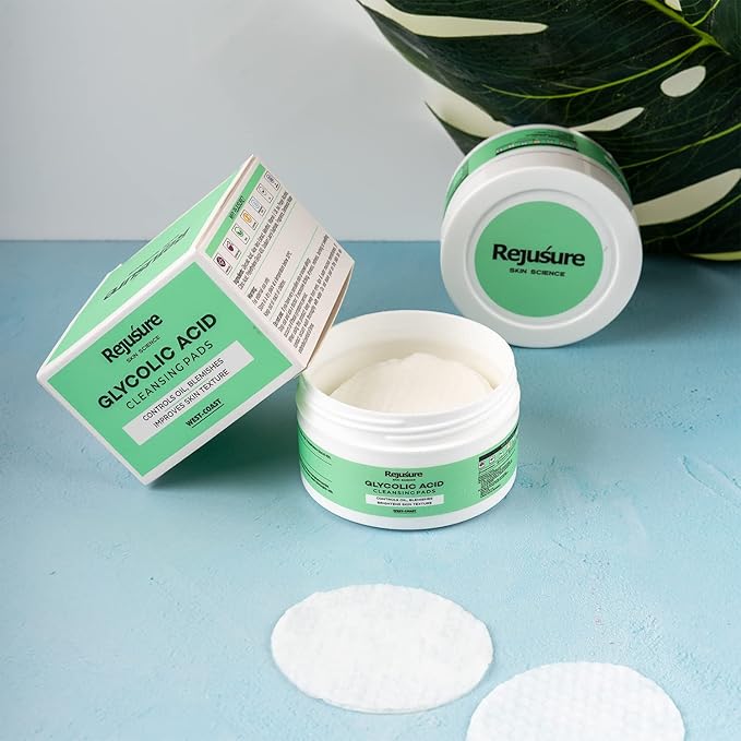 Rejusure Glycolic Acid Cleansing Pads - 25 Pads
