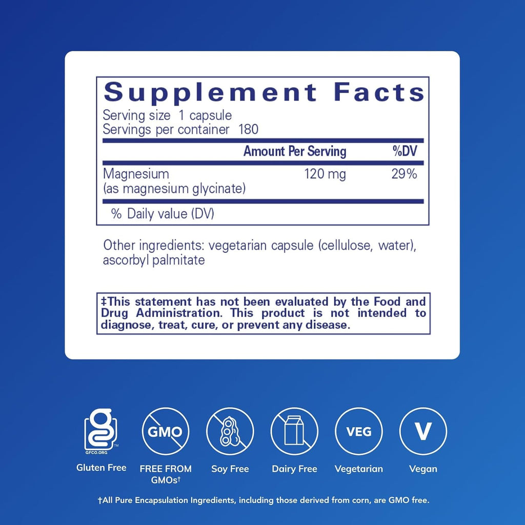 Pure Encapsulations Pure Encapsulations Magnesium (Glycinate) 180 Caps