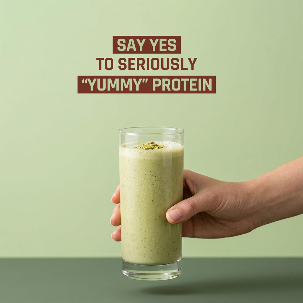 Naturaltein YES Protein 1kg | Fermented Yeast Vegan Protein Powder |Pista Kulfi Flavour| 25 g Protein | No Added Sugar | Naturally Sweetened | Digestive Enzymes | Heavy Metal Tested | 28 Servings