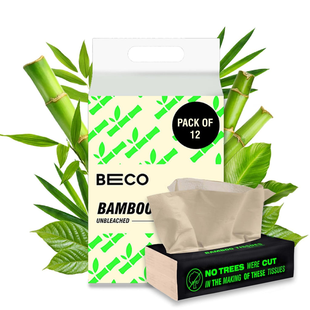 Beco Bamboo Soft Facial Tissue Papers- 100 Pulls .