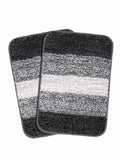 Status Contract Anti Slip Microfiber Mat for Bathroom Colour Black (Pack of 2)