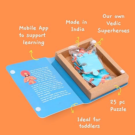 Toynama Educational Toys for Kids Hanuman 25 Pcs Jigsaw Puzzles Ages 2+ Cultural Interactive