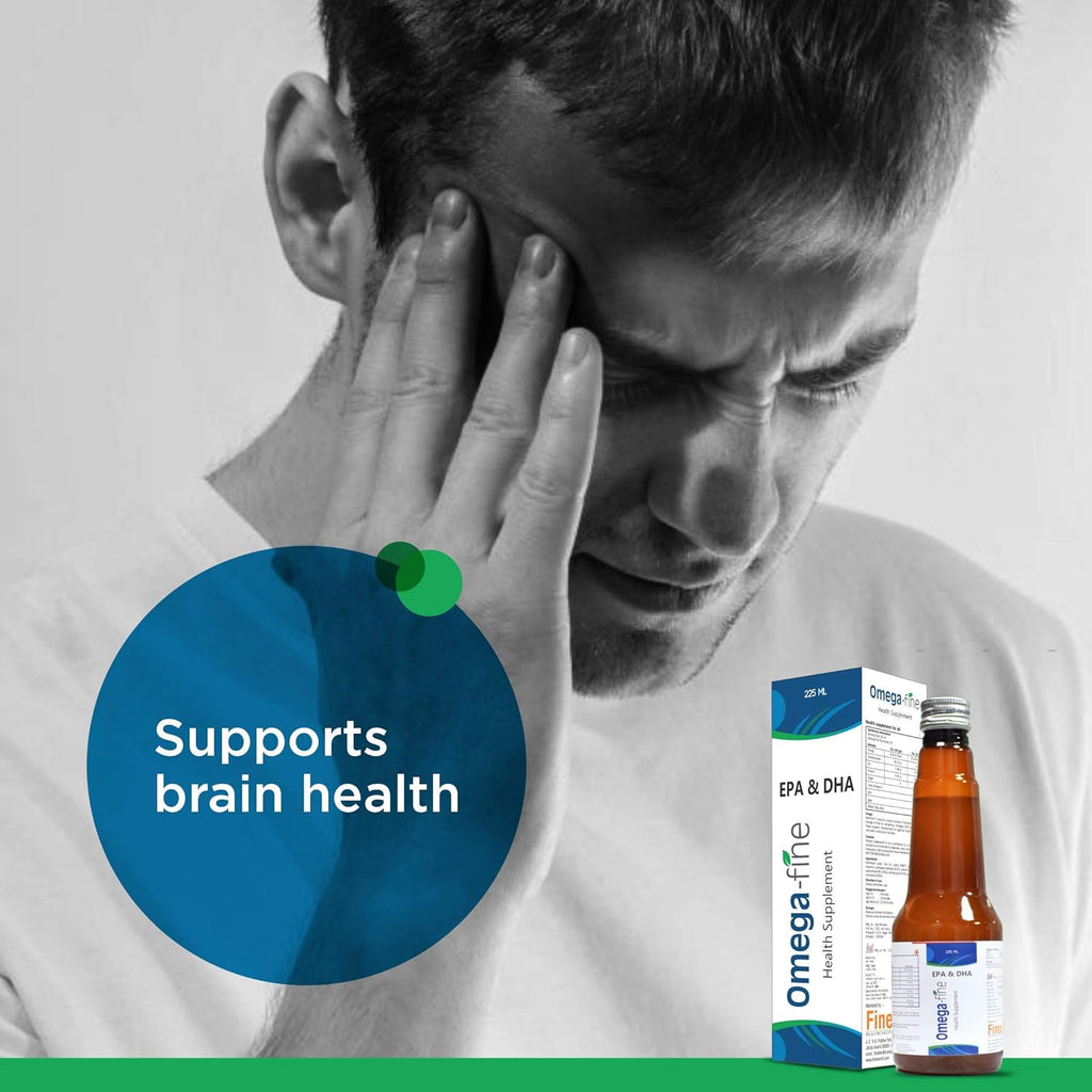 Health Supplement Syrup with Fish Oil (Omega-3, EPA, DHA) For Brain Health & Immunity (225 ml)