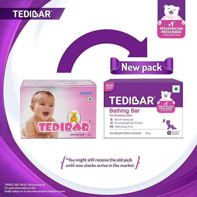 Torrent pharma Tedibar Baby Bathing Bar, Spoo Baby Shampoo And B4 Nappi Cream Diaper Rash Cream Combo