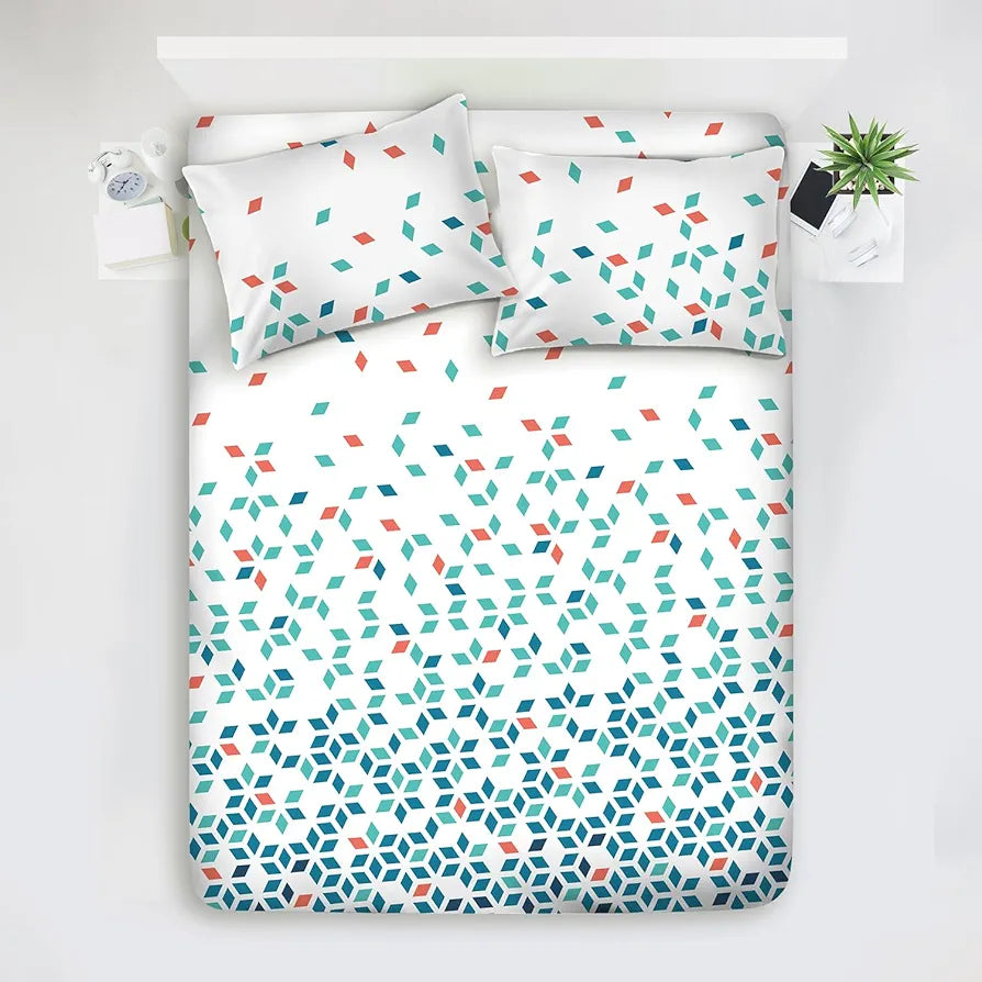 Layers Argos Bedsheet Set for All Seasons Lightweight 225 CVC King Size Blue