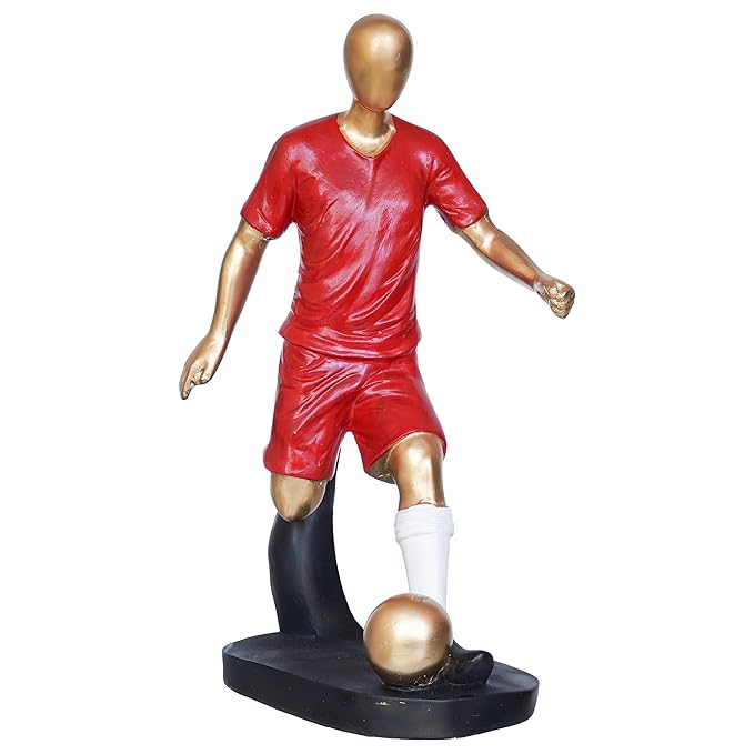 Ecraftindia Football Player Statue Decorative Showpiece