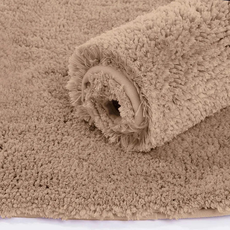 Luxe Home Bath Mat Super Soft Ultra Absorbent Mat Colour Rust (Pack of 2)