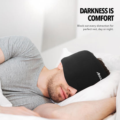 Boldfit Silk Eye Mask For Sleeping Men Adjustable Super Soft Eye Mask For Comfortable Sleep Travelling Sleeping Mask Sleep Mask Pad Large -Black