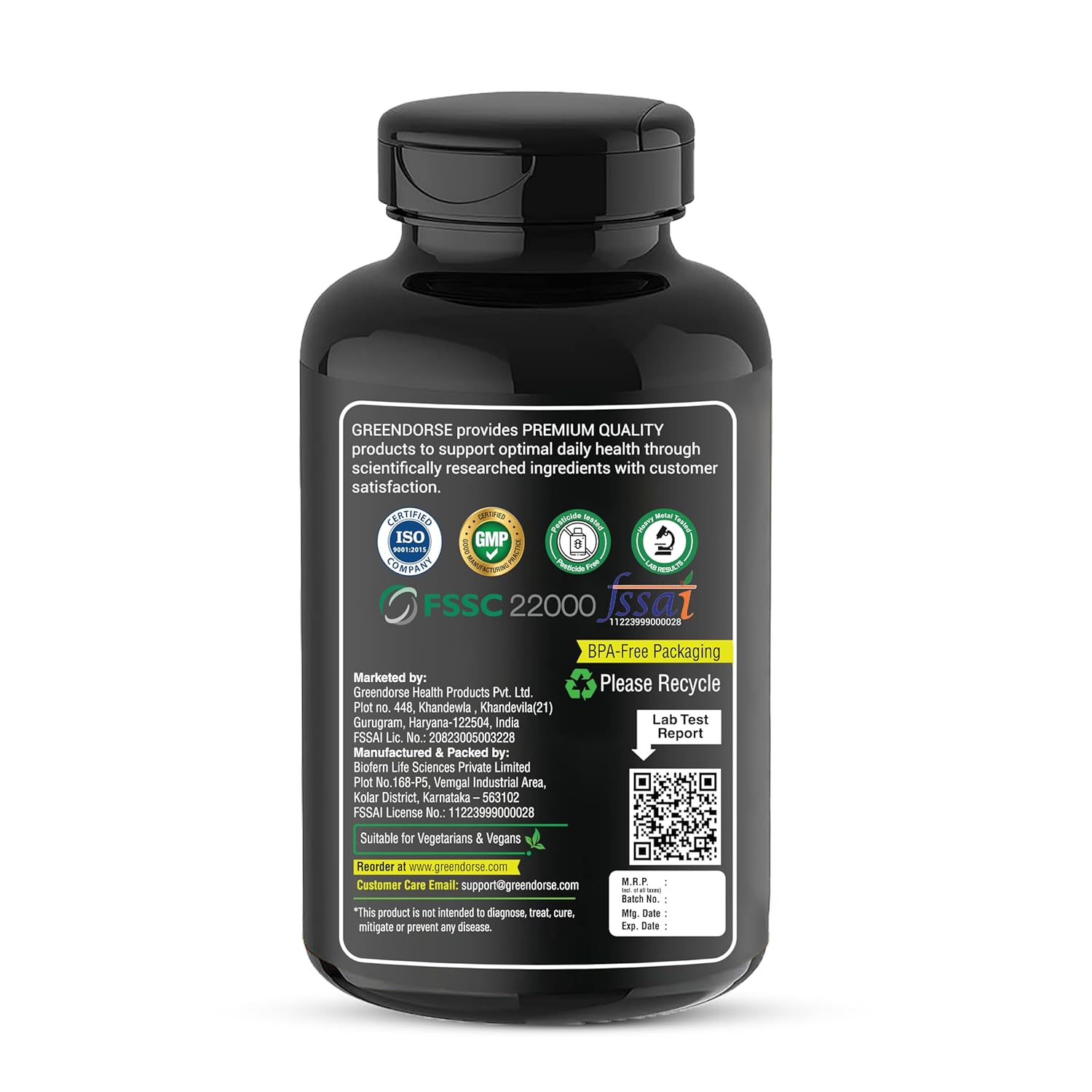GREENDORSE TestoSUPREME Testosterone Supplement with Tongkat Ali, Ashwagandha, Cistanche, Horny Goatweed, Tribulus, Mucuna pruriens & Ginseng| Lab Tested Powerful Supplement for Men to Improve Performance, Muscle Strength, Stamina - 60 Veg Capsules