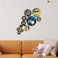 Artvibes Decorative Wooden Wall Hanging Decoration Item for Home | Quotes Decor Item | Pack of 11 Pieces