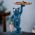 Zart Cool Dog Showpiece with Plate Home Decor Showpiece Dog Blue Umb