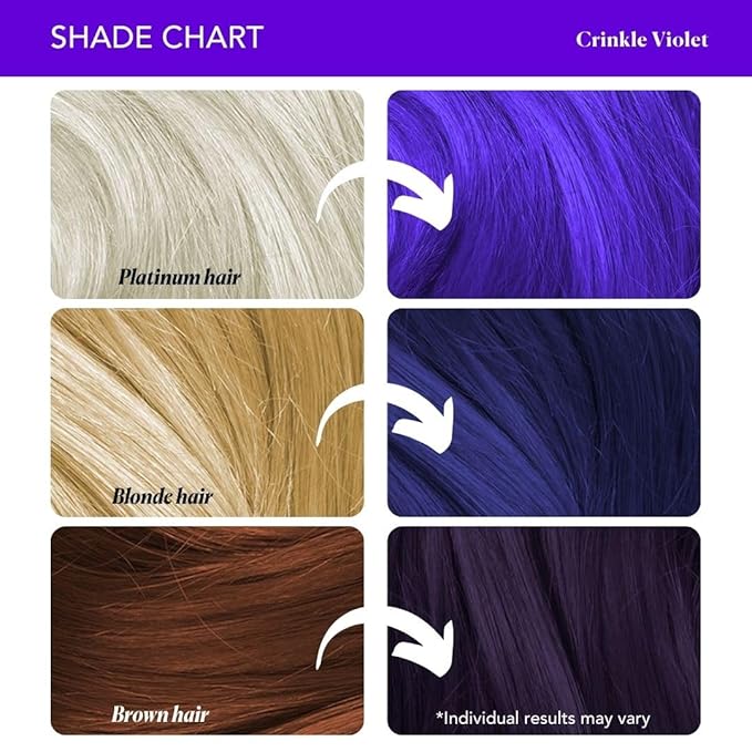 Paradyes Semi-permanent Crinkle Violet Diy Conditioner Based Hair Colour - 120 Gms