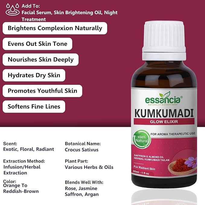 Essancia Naturally in Every Drop Luxurious Kumkumadi Oil - 30 ml