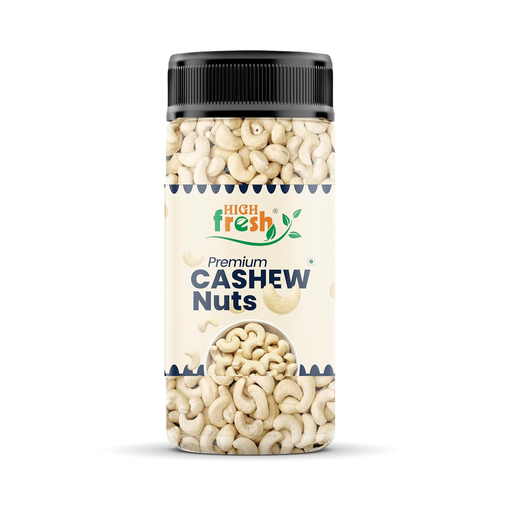 HighFresh Premium Cashew Nuts 250gm | Dry Fruits and Nuts Plain Cashews | 100% Unpolished | Crunchy & Fresh | Rich In Protein, Magnesium & Phosphorus Perfect for Gifting
