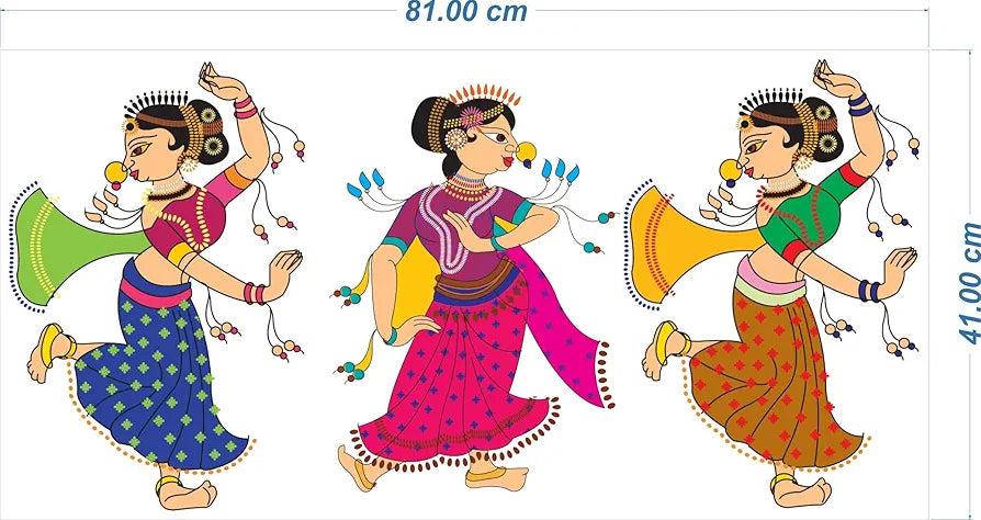 Rangoli Vinyl Wall Sticker Self-Adhesive Wall Decor Parent 2 Design-15