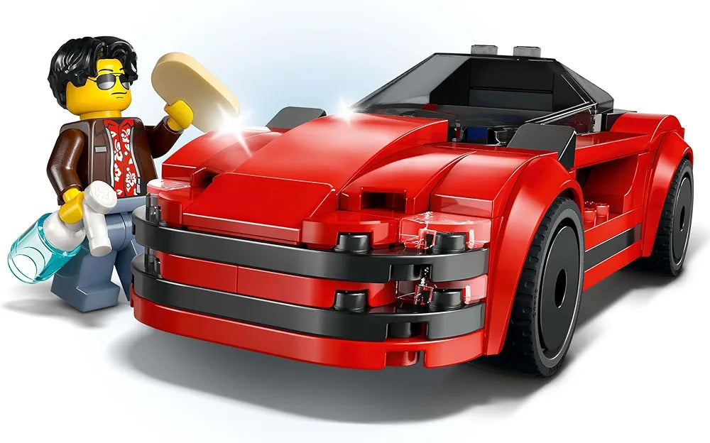 Lego City Red Sports Car Supercar Toy Vehicle Set 60448 Building Blocks Toys for 5+ Gift for Boys and Girls