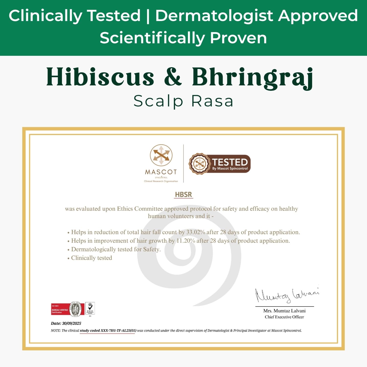 Aroma Treasures Hair Growth Serum For Scalp (Spray), Hibiscus & Bhringraj Scalp Rasa, Controls HairFall & Boosts New Hair Growth, In-Vivo Tested, For Men & Women, Non-Sticky, Water-Based Formula (60ml)