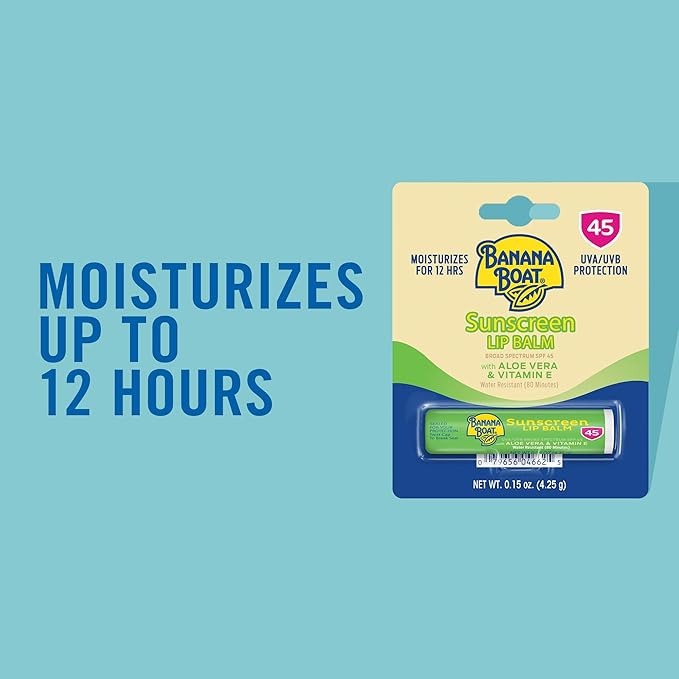 Banana Boat Sunscreen Lip Balm Aloe Vera With Vitamin E SPF 45 - 4.25 gms