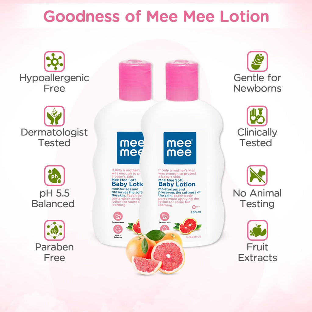 Mee Mee Baby Lotion - 200 ml (Pack of 2)