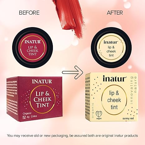 Inatur Sunny Red Lip & Cheek Tint - 4 gms