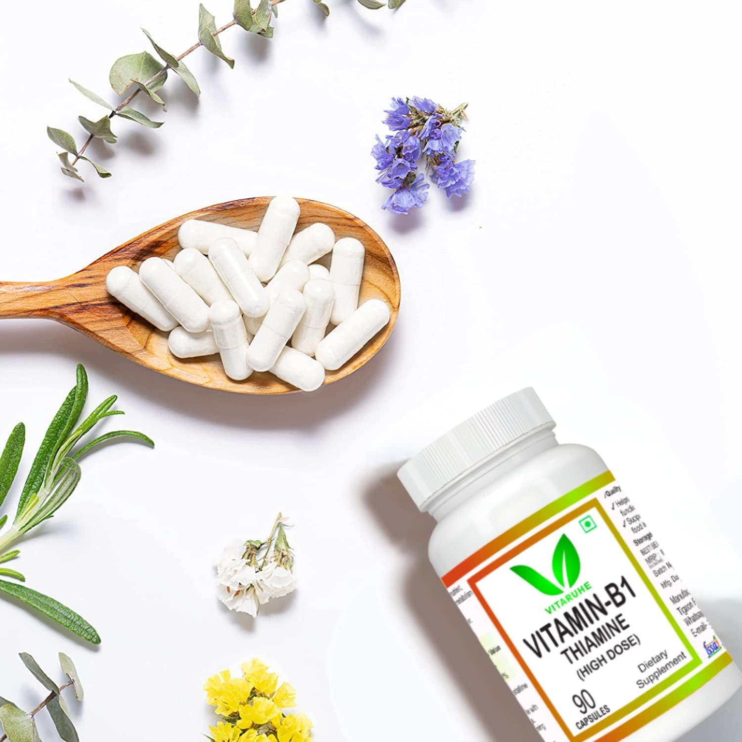 VITARUHE® Vitamin B1 (Thiamine) High Dose – 90 Capsules