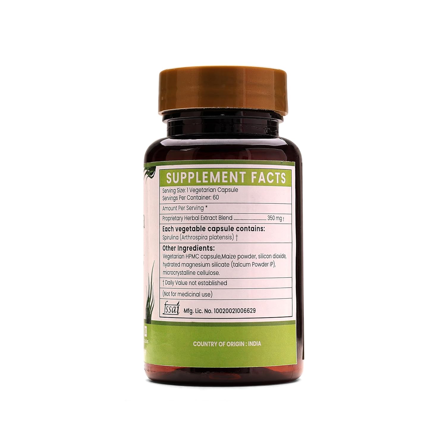 Ayurleaf Herbals Spirulina Capsules - 60 Caps Pack of 2