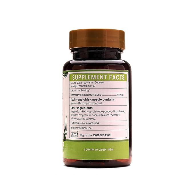 Ayurleaf Herbals Spirulina Capsules - 60 Caps